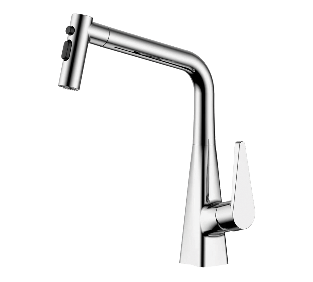 Vòi rửa bát dây rút 2 đường nóng lạnh GLF 289